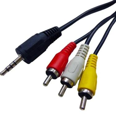 Imagem de Cabo P2 Para 3 Rca Reforçado 1,5m