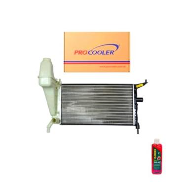 Imagem de Kit Radiador GM Celta 1.0 1.4 00/06 Sem Ar + Aditivo Radiador Radiex R1952 Rosa