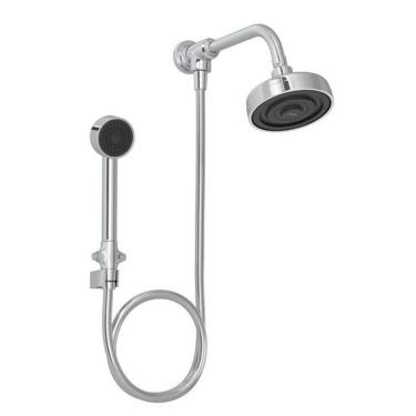 Imagem de Chuveiro Deca Acqua Plus 1990.c.std.kit.n De Parede Com Desviador Cromado Cromado