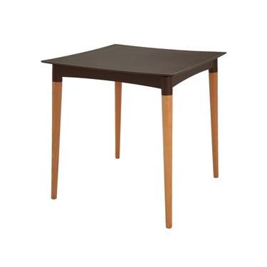 Imagem de Mesa Tramontina Laura Rattan 70 cm em Polipropileno Marrom com Pernas de Madeira