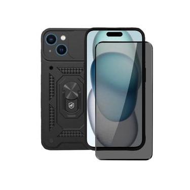 Imagem de Kit Capa Dinamic Cam Protection e Pelicula Defender Pro Privacidade para iPhone 15 - Gshield
