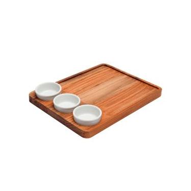 Imagem de Petisqueira Luciana Em Madeira Teca 30X23,5Cm - Monte Novo