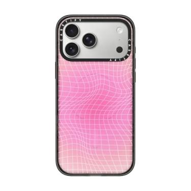 Imagem de CASETiFY Capa Impact para iPhone 17 Pro Max [fina/compatível com Magsafe/2,5 m. Proteção contra quedas de grau militar 4X] - Rosa claro - Preto transparente