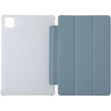 Imagem de Yuxyiony Capa para Blackview Tab 13 Capa protetora dobrável de silicone macio fosco capa protetora para tablets flip (azul)