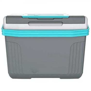 Imagem de Cooler Termico，Capacidade de 8 Litros，Comporta 12 Latas de Bebidas de 350 Ml，Suporte para Copos IncluíDo，Adequado para Piqueniques e Viagens(Cinza)