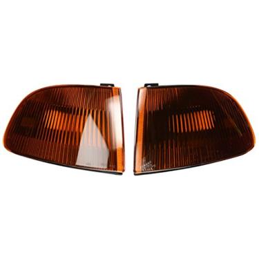 Imagem de Spec-D Tuning Luzes de canto de lente âmbar fumê para Honda Civic 3Dr 1992-1995 conjunto de lâmpadas de sinalização de estacionamento esquerdo + direito