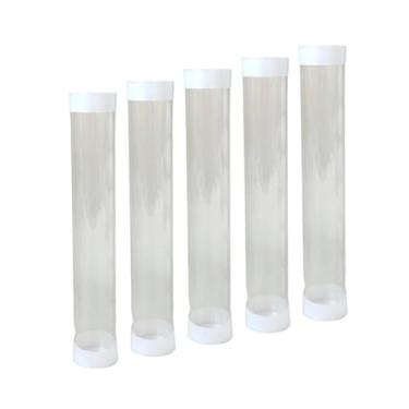 Imagem de menolana Conjunto de 5 Organizadores Tubulares para Bolas de Golfe Colecionáveis, Cilindro Transparente Antirriscos, Porta-Bolas Portátil, L