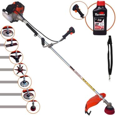 Imagem de Cortador de Grama Import Way IWRGM2T5X163 63cc 3HP Com Carretel + Facas 2 Pontas, 3 Pontas, 6 Pontas, 40 e 80 Dentes de Vídea e Escova + Óleo Toyama