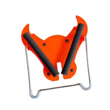 Imagem de MotiveTech Suporte para Saxofone Alto, Dobrável, Triangular, Feito de Metal E PP, para Armazenamento E Apresentação Seguros de Instrumentos para Aulas de Música, Laranja