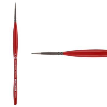 Imagem de Pincel Borciani Bonazzi Unico Silver Synthetic Series 810, redondo 6 - pincel de cabo médio feito à mão na Itália, sem crueldade, acrílico, óleo, aquarela, precisão elástica