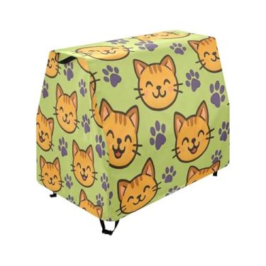 Imagem de Qilmy Cute Cat Faces Kids Water Table Cover, Duty Waterproof Patio Table Covers for Outdoor Toddler Splash Tables, UV Resistant & Dustproof Play Table Protector, Cover Only