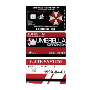 Imagem de Horror Video Game Credit Debit Food Coupon Card Waterproof DTF UV Skin Cover Sticker 3 Piece Set (Small Chip)