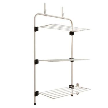 Imagem de Varal Para Porta Compacto Resistente Com 3 Abas Dobráveis - Secalux