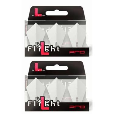 Imagem de LSTYLE Dart Flights L7 PRO Astra - Branco | 2 conjuntos de 3| para dardos macios e de aço