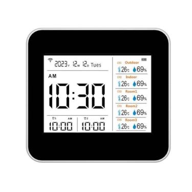 Imagem de MAVIS LAVEN Monitor de Qualidade do Ar Interior, Detector 13 Em 1 NDIR CO2 PM2.5 Temperatura Umidade Índice UV, Com Tela LED Colorida e 3 Sensores Sem Fio, para Casa Escritório Berçário (2co12)