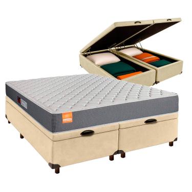 Imagem de Conjunto Cama Box Bau Blindado Queen + Colchão D23 Pro Inducol