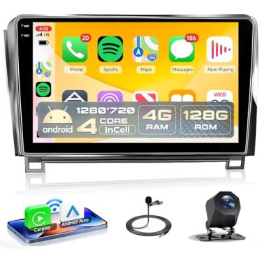 Imagem de Rádio automotivo Android 15 4G + 128G para Toyota Tundra 2007-2013, Rimoody estéreo automotivo para Toyota Sequoia 2008-2019 Carplay Android Auto Mirror Link GPS WiFi 10,1 polegadas tela sensível ao