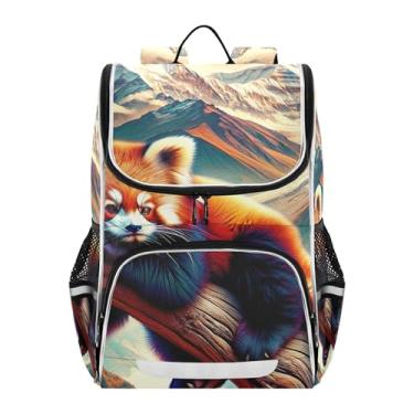 Imagem de Joisal Boys Backpacks Cartoon Red Panda Climbing Scenic Mountain Kids Girls' Backpack Children Large Back to School Bag Personalized Toddler Elementary Bookbags Mermaid