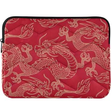 Imagem de Capa para notebook Dragon Spring Festival fofa para laptop MacBook Air 13 polegadas, capa protetora universal para computador de 13 a 14 polegadas
