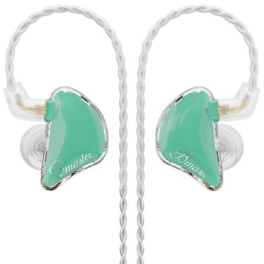 Imagem de BASN Fones de ouvido intra-auriculares Bmaster, fones de ouvido IEM com driver triplo com graves potentes, isolamento de ruído, fones de ouvido estéreo HiFi com fio para músicos, cantores, bateristas