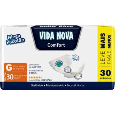 Imagem de Fralda Descartavel Geriatrica Adulto Vida Nova Confort Master Grande (