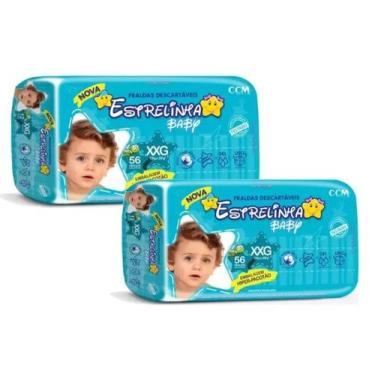 Imagem de Fralda Estrelinha Baby Hiper 2 Pacotes Tamanho XXG Com 56 Unidades Cad