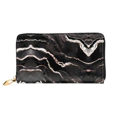 Imagem de XLLingL Carteiras de cartão de crédito impressas, bolsas longas de couro femininas, carteiras com zíper, carteira de viagem simples