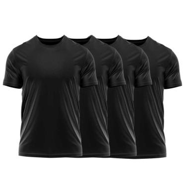 Imagem de Kit 4 Camisetas Dry Uv Masculina Blusa Camisa Fitness Academia Basica Lisa-Masculino