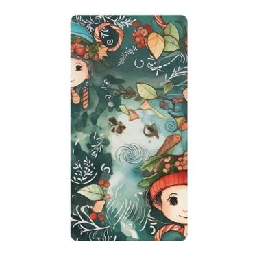 Imagem de xigua Lençol de berço de algodão elfo natalino para meninas e meninos, lençol macio e respirável adequado para berço padrão e cama de criança pequena