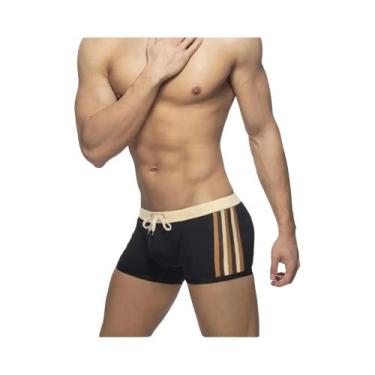 Imagem de Shorts De Natação Masculinos Sexy Com Tela De Malha Para Academia, Cor