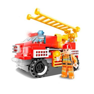 Imagem de Blocos de Montar Bombeiros Caminhão Resgate Rápido 2 em 1 5816.5 - Xalingo