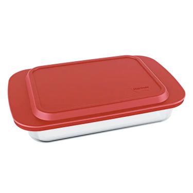 Imagem de Assadeira Lasanheira de Vidro e Tampa Plástica 3,7L Marinex Classica - Nadir R6537