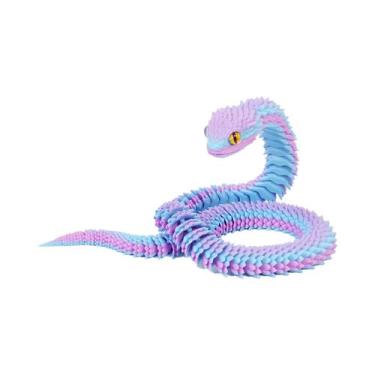 Imagem de Modelo De Cobra Viper Flexível Impresso Em 3D, Decoração Artística, Vá