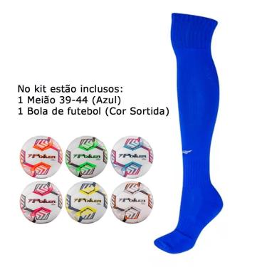 Imagem de Kit Meião Futebol Penalty Matis 39 - 44 + Bola Poker Futebol cor:;Tamanho:39 a 44-Masculino