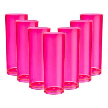 Imagem de Copos Acrilícos Premium 30pçs Long Drink 330ml Várias Cores - NEOPLAS,