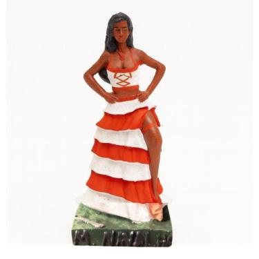 Imagem de Escultura Maria Navalha Com Saia Vermelha 15cm Resina - Lua Mística Or