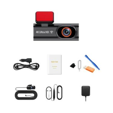 Imagem de Câmera Veicular 4K Ultra HD Mini Com WiFi, Caixa Preta, Monitoramento 