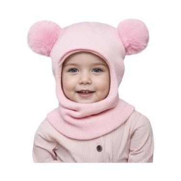 Imagem de Gorro De Lã Infantil (3-12 Anos) Para Outono/Inverno Com Protetor De O
