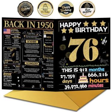 Imagem de Cartão de Aniversário Joycard 76 Anos com Envelope