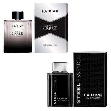Imagem de Kit Perfume La Rive 1 Black Creek 100ml 1 Steel Essence 100ml