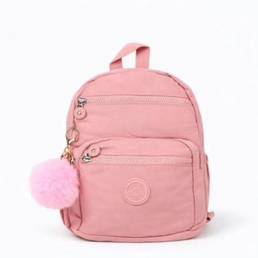 Imagem de Mochila Mini Feminina Pequena Nylon Impermeável Casual Compacta Escola