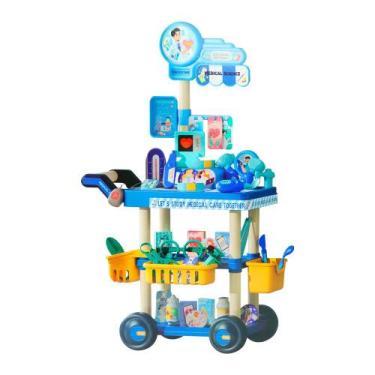 Imagem de Brinquedo Carrinho Médico Com 65 Peças Domni