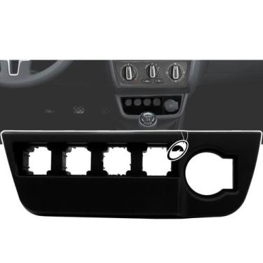 Imagem de Moldura Suporte Porta Botões 4 Posições Gol Voyage Saveiro G6 Preto - 