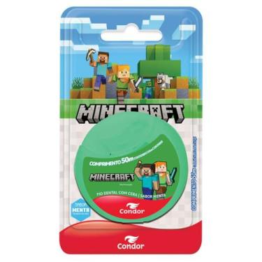 Imagem de Fio Dental Infantil com Cera Menta Minecraft Condor 50m - Mundo Condor