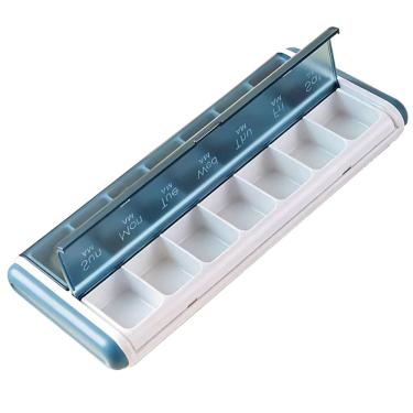 Imagem de Porta Remedio Comprimido Capsula Pilula Organizador Semanal Divisoria Bolsa Mala Viagem Portatil Resistente Seguro