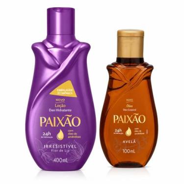 Imagem de Kit Loção Flor de Lis 400ml + Óleo Corporal Avelã 100ml Paixão