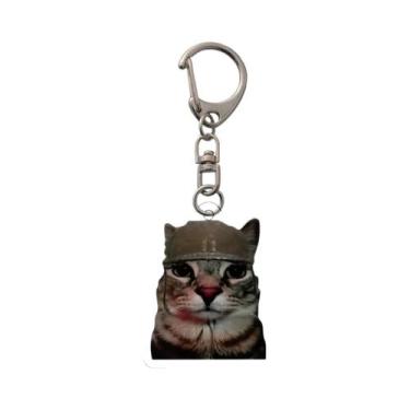 Imagem de Chaveiro De Memes De Gatos Engraçados E Fofos, Presente Para Estudante