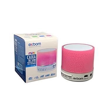 Imagem de Caixa de som Bluetooth com iluminação Led CS-A12BT - EXBOM - Rosa