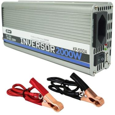 Imagem de Inversor Conversor 12V para Potência 2000W Veicular Transformador Tensão Knup KP-550A Cinza