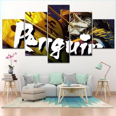 Imagem de Quadro Decorativo Batman 5 peças 130x65 cm em tecido